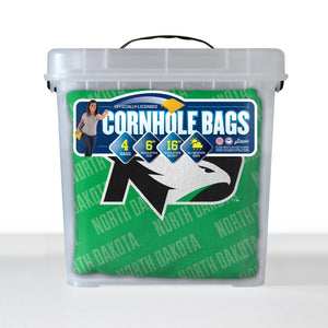 North Dakota Fighting Hawks Cornhole Bags  4 Pack - Green