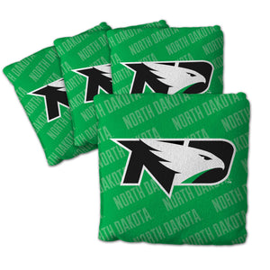North Dakota Fighting Hawks Cornhole Bags  4 Pack - Green