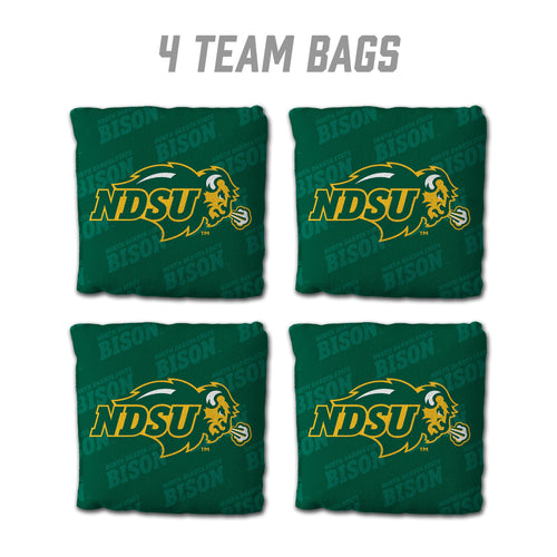 North Dakota State Bison Cornhole Bags  4 Pack - Green