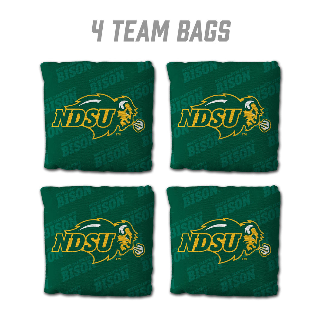North Dakota State Bison Cornhole Bags  4 Pack - Green