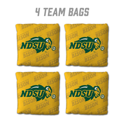 North Dakota State Bison Cornhole Bags  4 Pack - Yellow