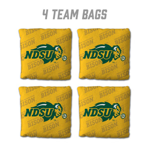 North Dakota State Bison Cornhole Bags  4 Pack - Yellow