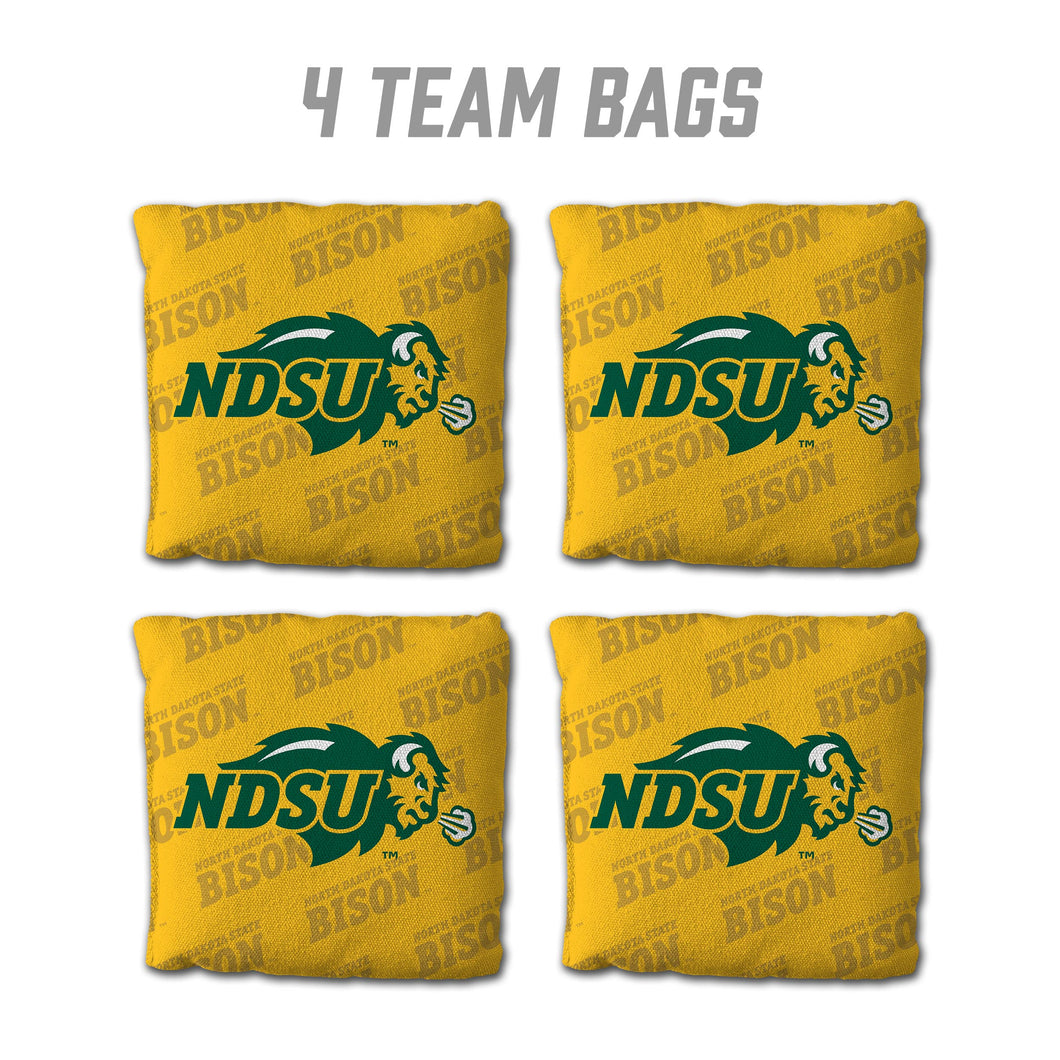 North Dakota State Bison Cornhole Bags  4 Pack - Yellow