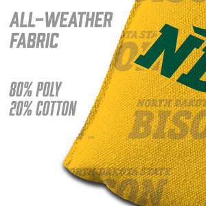 North Dakota State Bison Cornhole Bags  4 Pack - Yellow