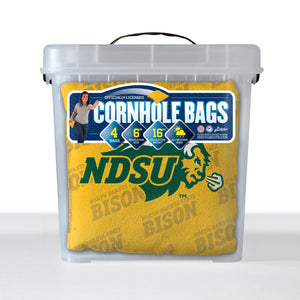 North Dakota State Bison Cornhole Bags  4 Pack - Yellow
