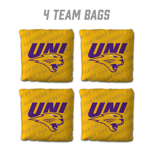 Northern Iowa Panthers Cornhole Bags 4 Pack - Yellow