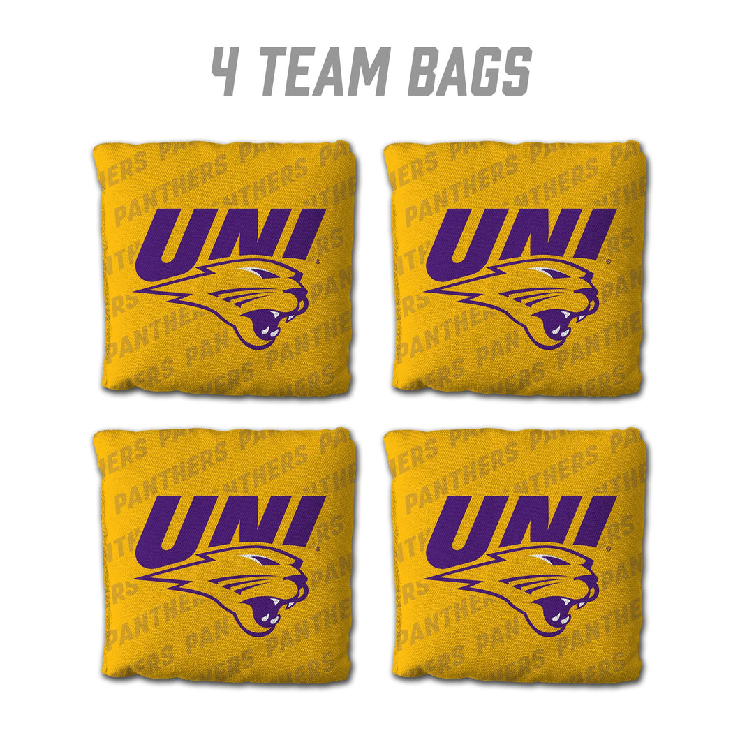Northern Iowa Panthers Cornhole Bags 4 Pack - Yellow