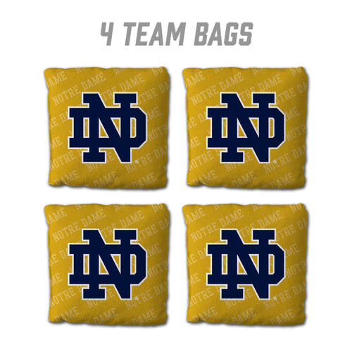 Notre Dame Fighting Irish Cornhole Bags 4 Pack - Gold