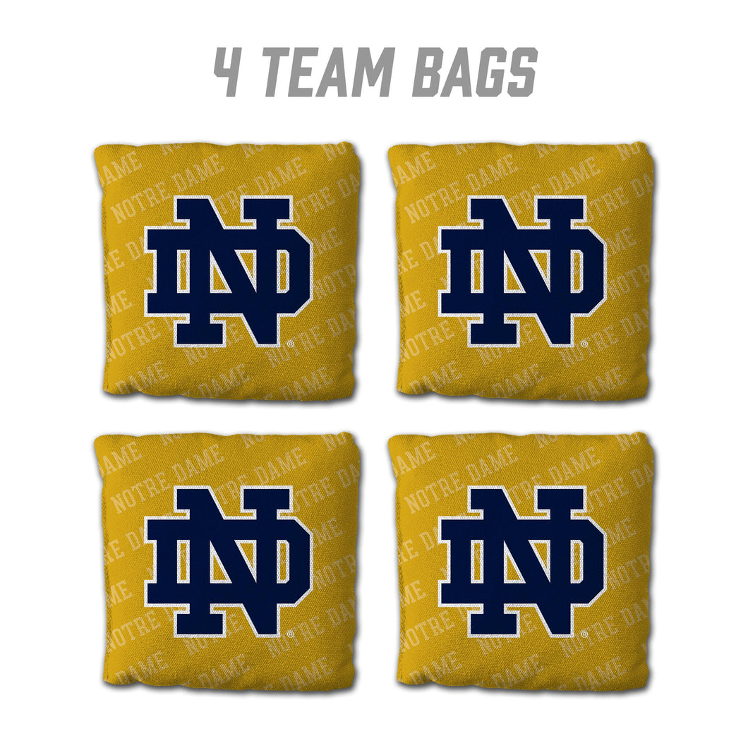 Notre Dame Fighting Irish Cornhole Bags 4 Pack - Gold