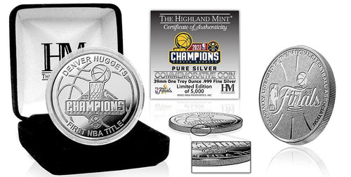 Denver Nuggets 2023 NBA Champs 1oz Silver Coin