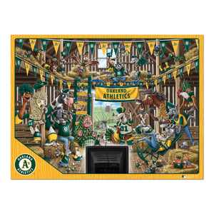 Oakland Athletics Barnyard Fans 500 Piece Puzzle