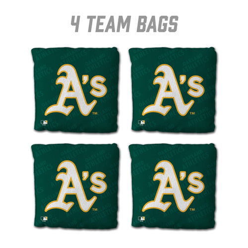 Oakland Athletics Cornhole Bags - 4 Pack - Green