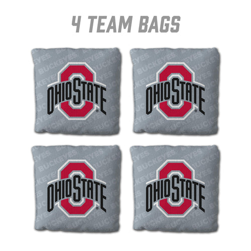 Ohio State Buckeyes Cornhole Bags 4 Pack - Gray