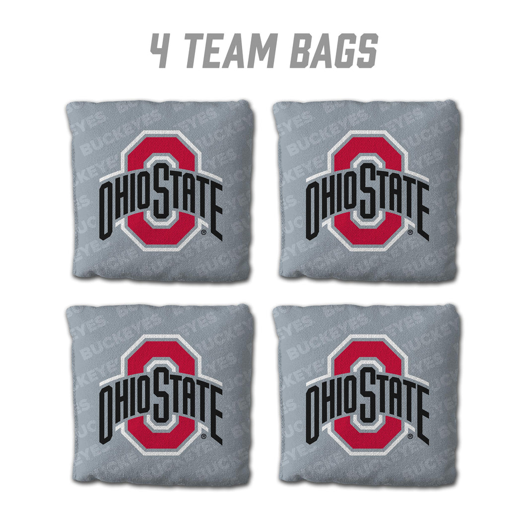 Ohio State Buckeyes Cornhole Bags 4 Pack - Gray