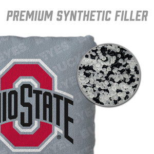 Ohio State Buckeyes Cornhole Bags 4 Pack - Gray