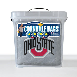Ohio State Buckeyes Cornhole Bags 4 Pack - Gray
