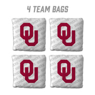 Oklahoma Sooners Cornhole Bags 4 Pack - White