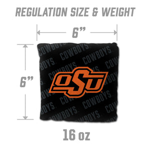 Oklahoma State Cowboys Cornhole Bags 4 Pack - Black