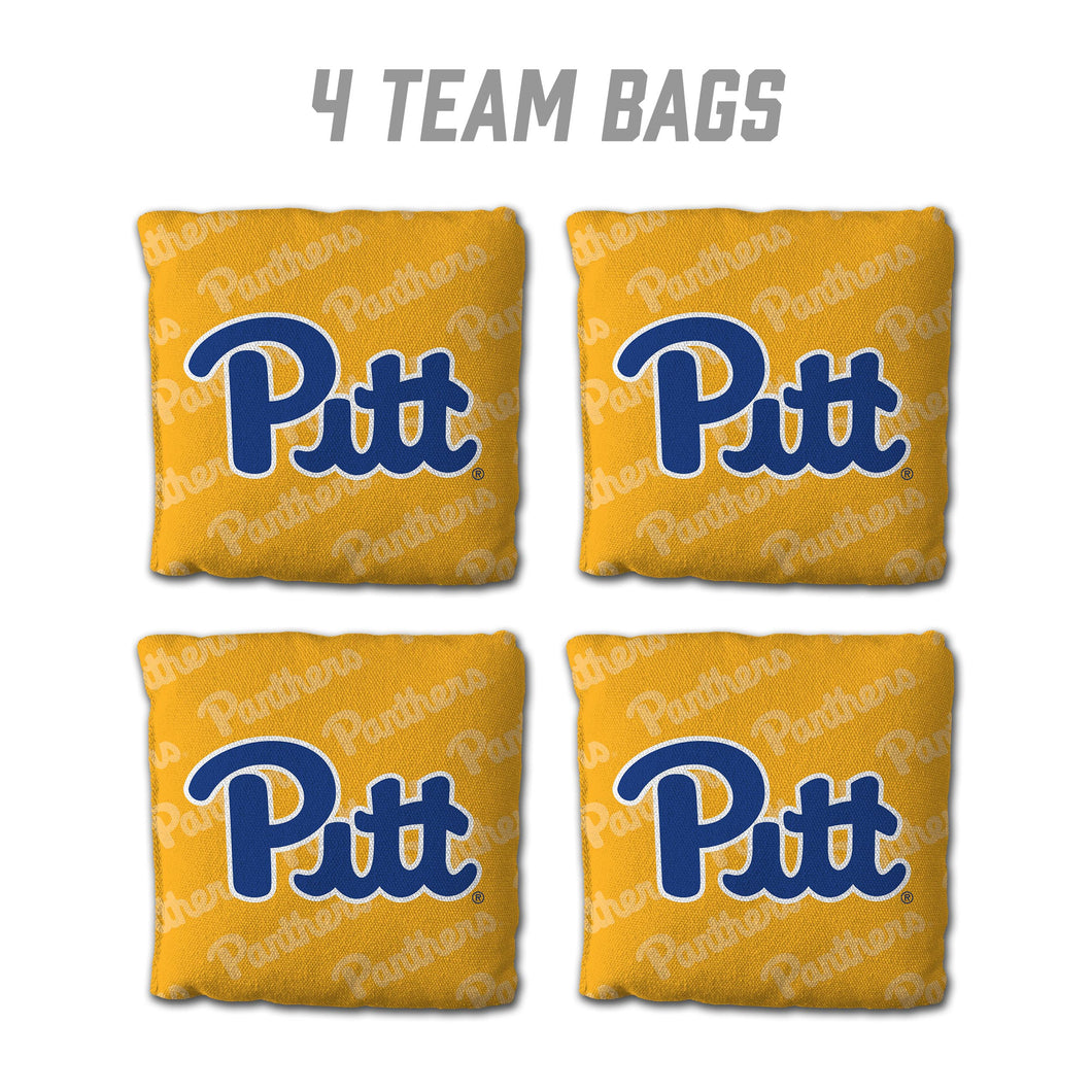 Pittsburgh Panthers Cornhole Bags 4 Pack - Yellow