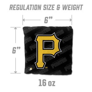 Pittsburgh Pirates Cornhole Bags - 4 Pack - Black