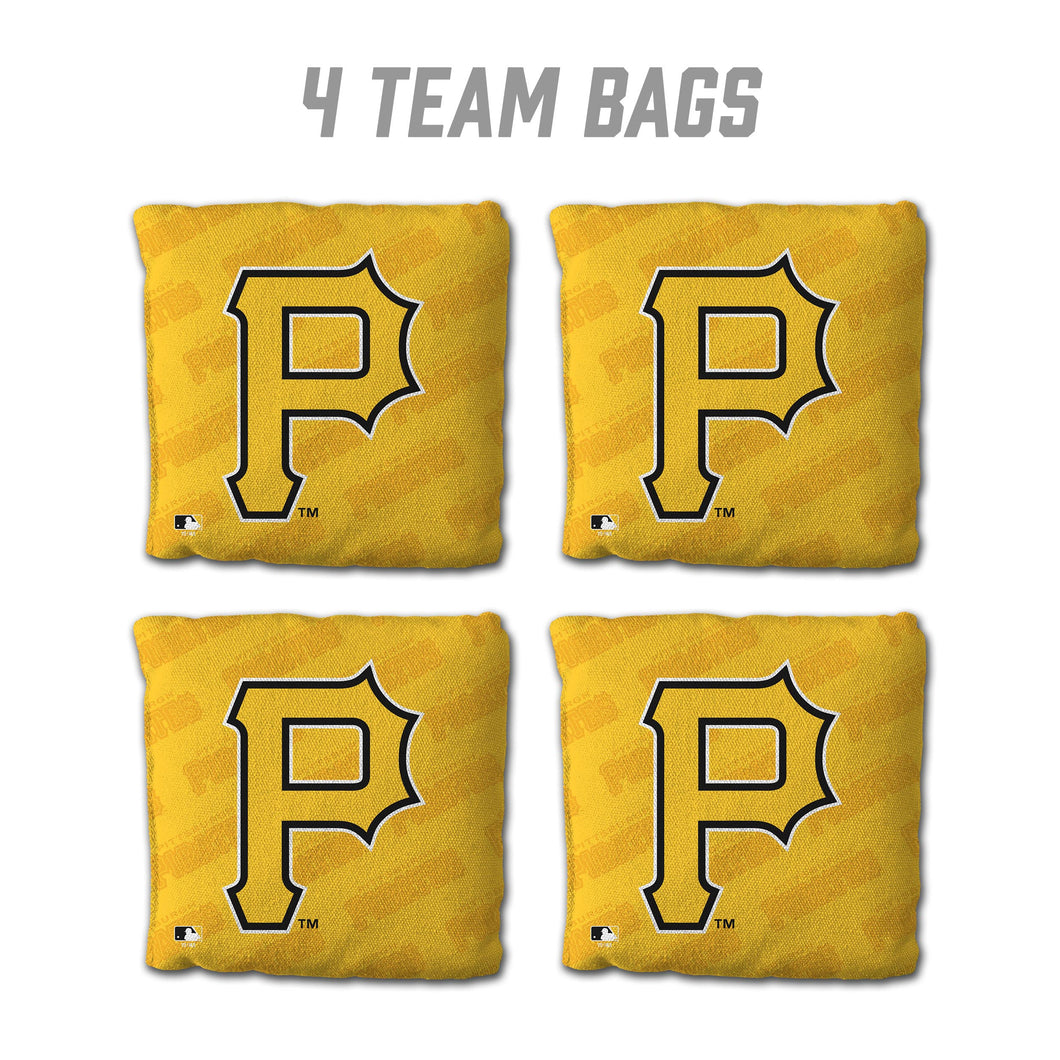 Pittsburgh Pirates Cornhole Bags - 4 Pack - Yellow