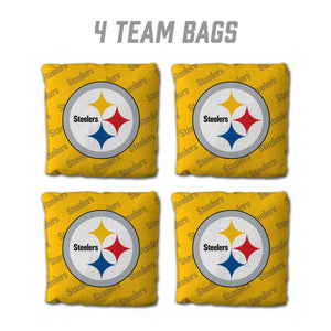 Pittsburgh Steelers Cornhole Bags 4 Pack - Yellow