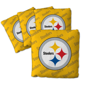 Pittsburgh Steelers Cornhole Bags 4 Pack - Yellow