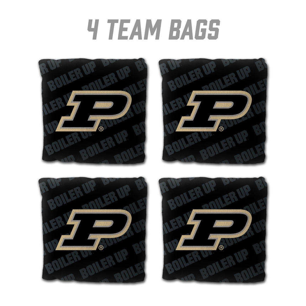 Purdue Boilermakers Cornhole Bags 4 Pack - Black