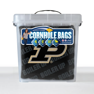 Purdue Boilermakers Cornhole Bags 4 Pack - Black