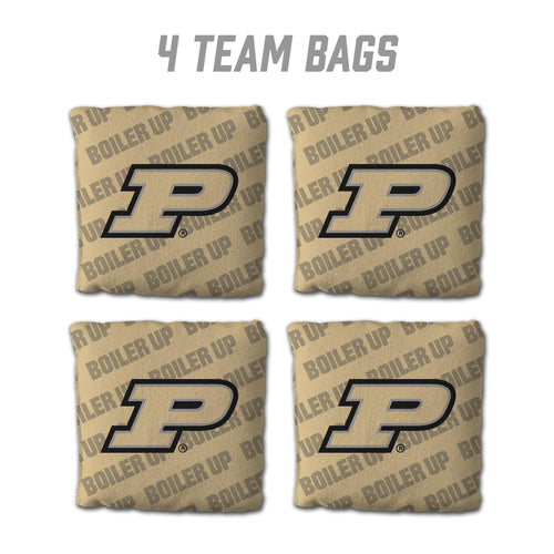 Purdue Boilermakers Cornhole Bags 4 Pack - Gold