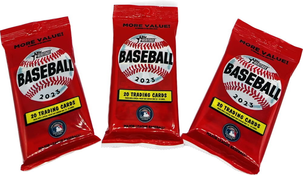 2023 Topps Heritage Baseball Value Pack 3 Pack Bundle