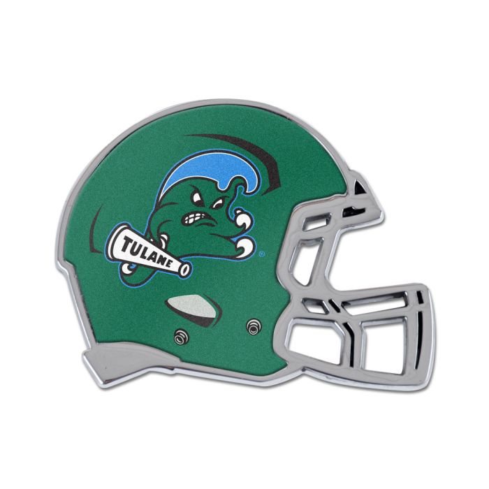 2018 tulane football helmet Riddell Green Wave Angry Wave NCAA Revolution Speed Mini : Sports & Outdoors shaped to match the design Tulane football helmet hi-res stock