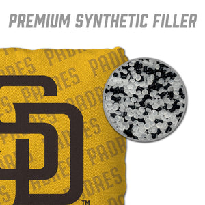 San Diego Padres Cornhole Bags - 4 Pack - Yellow