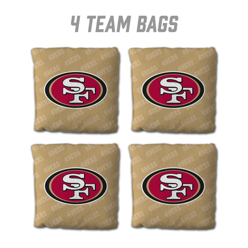 San Francisco 49ers Cornhole Bags 4 Pack - Gold