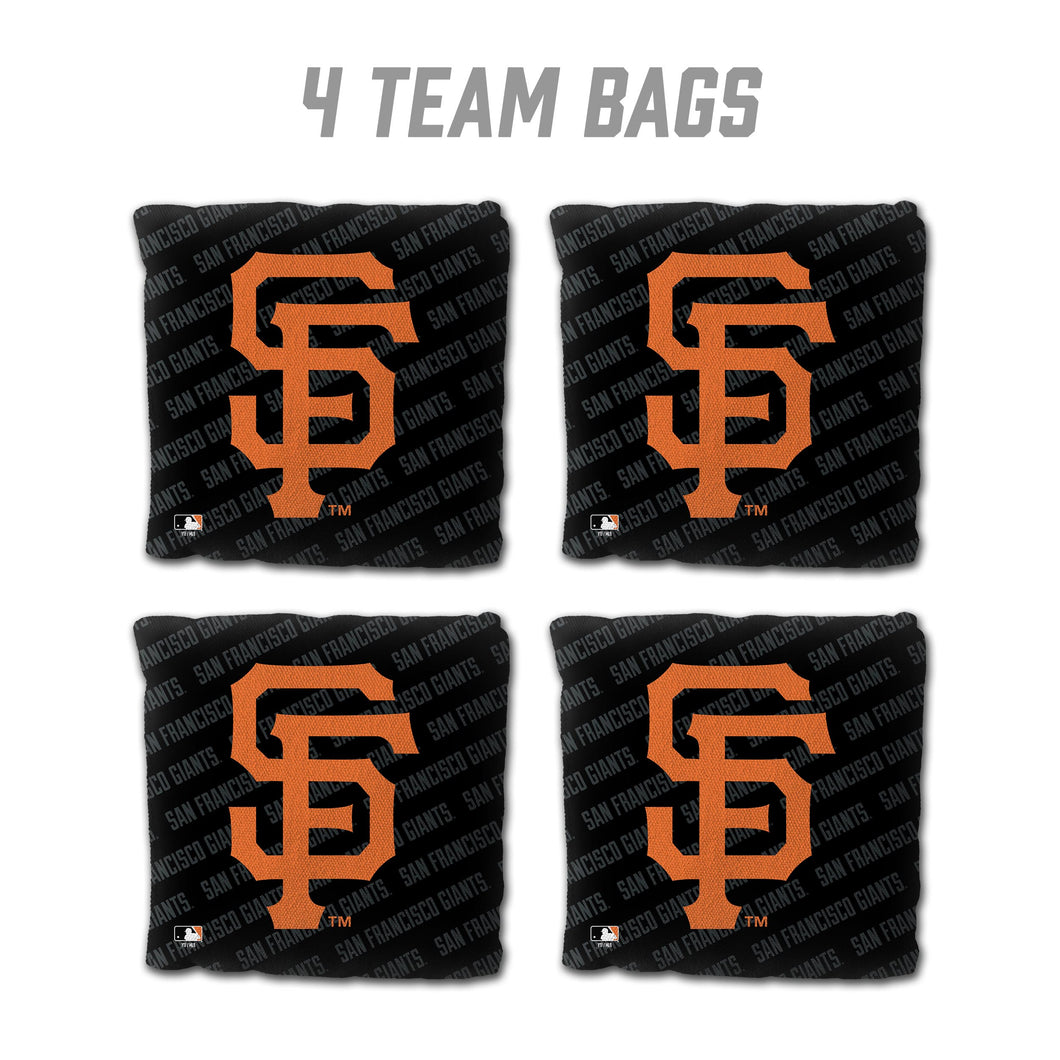 San Francisco Giants Cornhole Bags - 4 Pack - Black