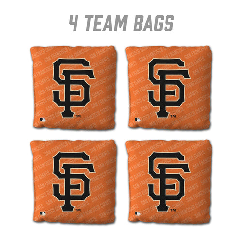 San Francisco Giants Cornhole Bags - 4 Pack - Black