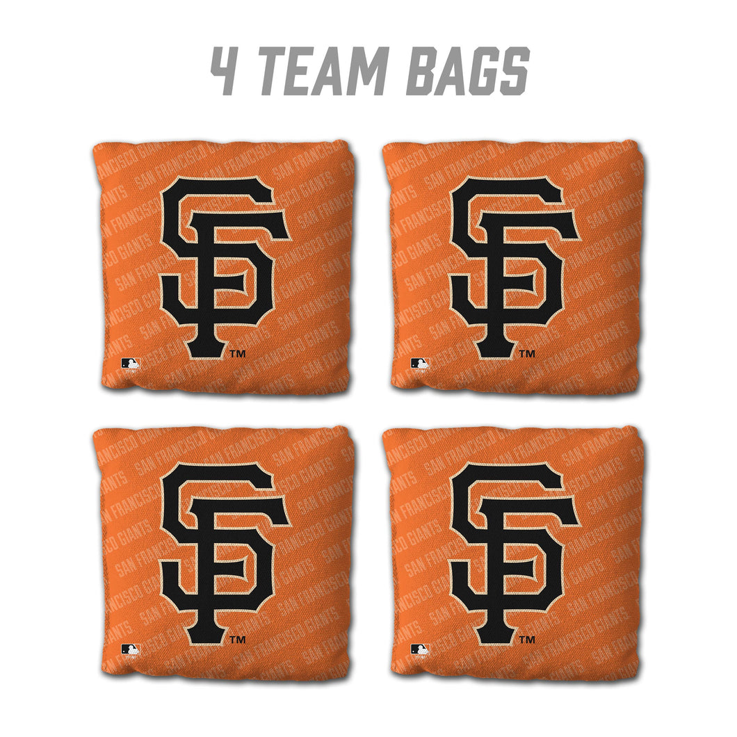 San Francisco Giants Cornhole Bags - 4 Pack - Black