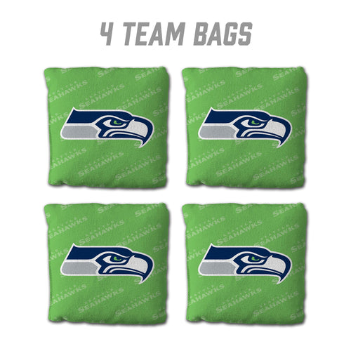 Seattle Seahawks Cornhole Bags 4 Pack - Green