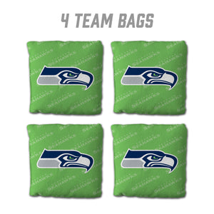 Seattle Seahawks Cornhole Bags 4 Pack - Green