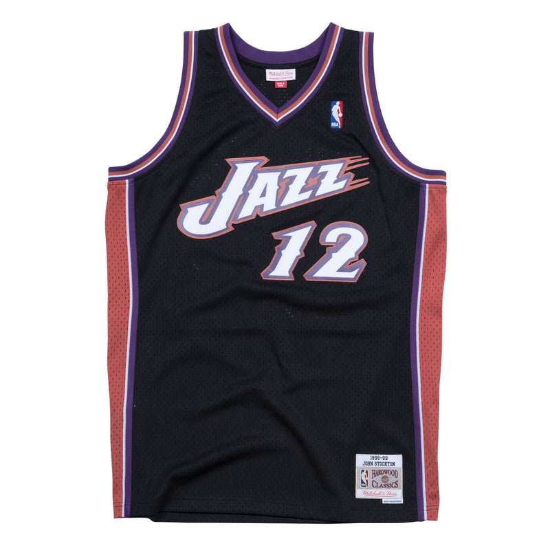 John Stockton Utah Jazz Mitchell & Ness 1996-97 offers Hardwood Classics NBA 75th Anniv