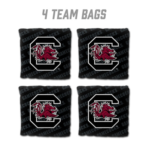South Carolina Gamecocks Cornhole Bags 4 Pack - Black