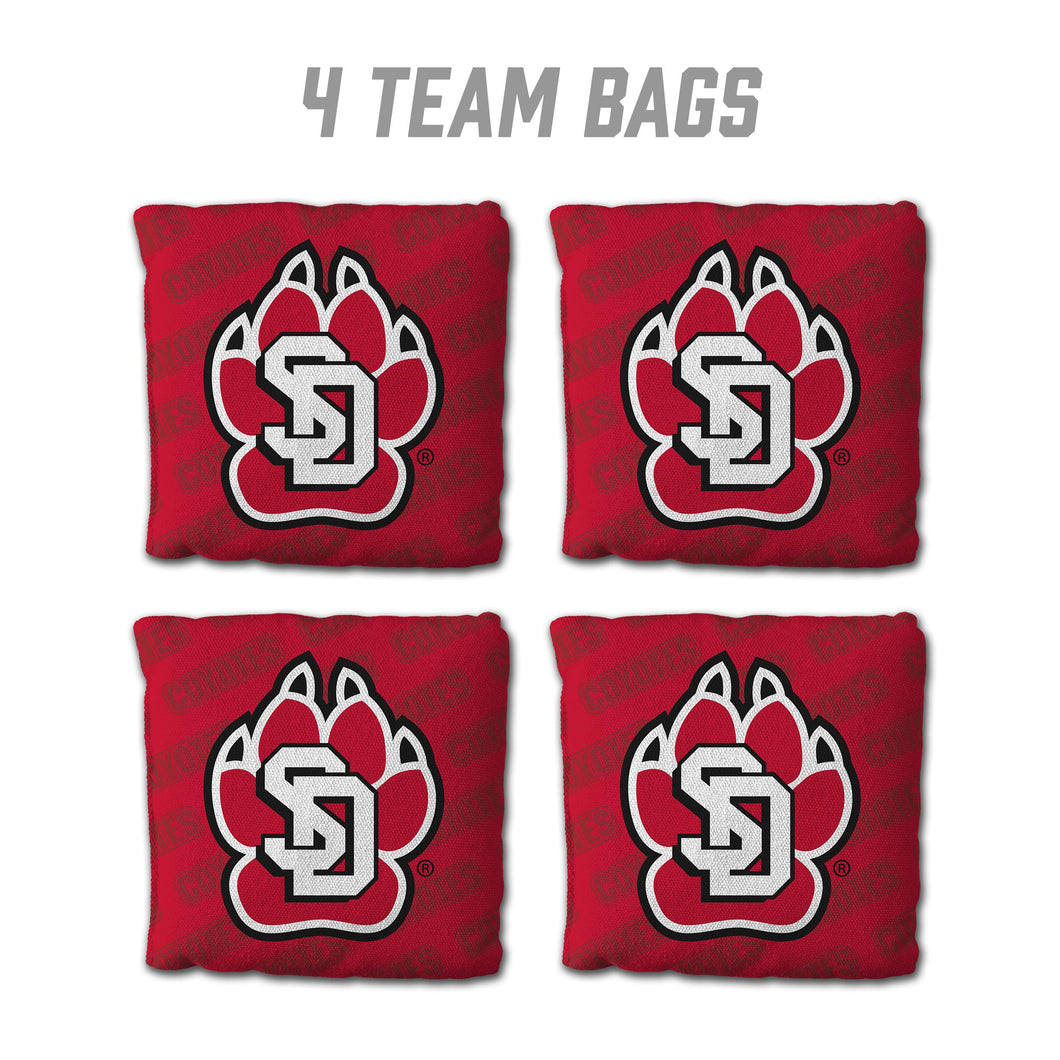 South Dakota Coyotes Cornhole Bags 4 Pack - Red
