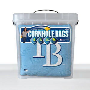 Tampa Bay Rays Cornhole Bags - 4 Pack - Light Blue