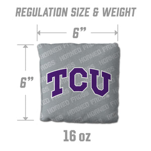 TCU Horned Frogs Cornhole Bags 4 Pack - Gray