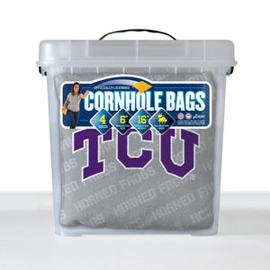TCU Horned Frogs Cornhole Bags 4 Pack - Gray
