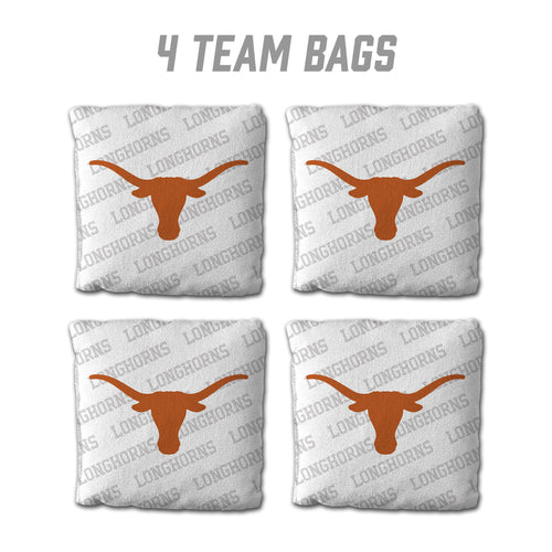 Texas Longhorns Cornhole Bags 4 Pack - White