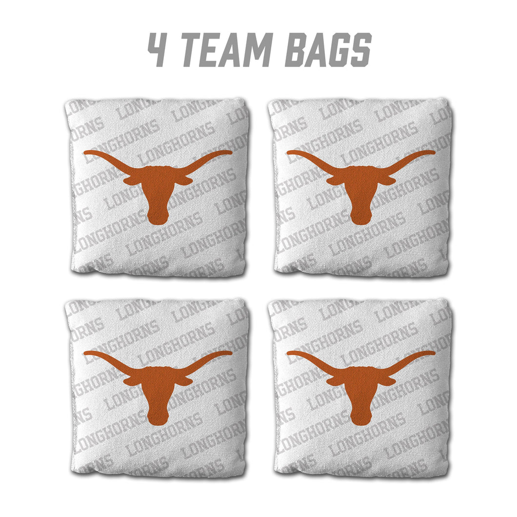 Texas Longhorns Cornhole Bags 4 Pack - White