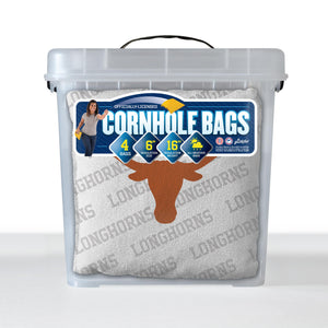 Texas Longhorns Cornhole Bags 4 Pack - White