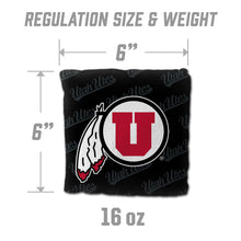 Utah Utes Cornhole Bags  4 Pack - Black