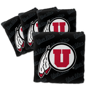 Utah Utes Cornhole Bags  4 Pack - Black